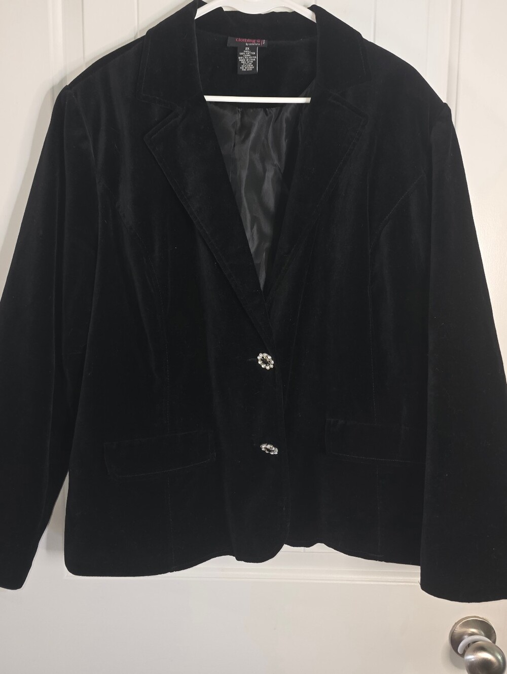 Clothing Co By Notations Velvet Blazer 2X